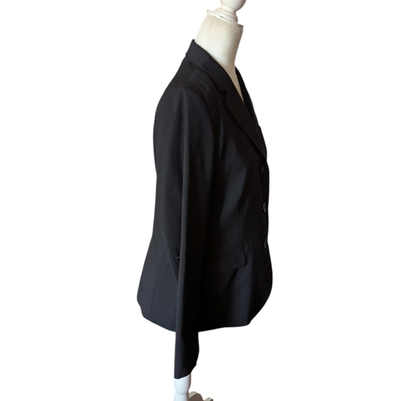 Banana Republic Wool Black Career Office Siren Classic Blazer Sz 8 - Picture 6 of 11